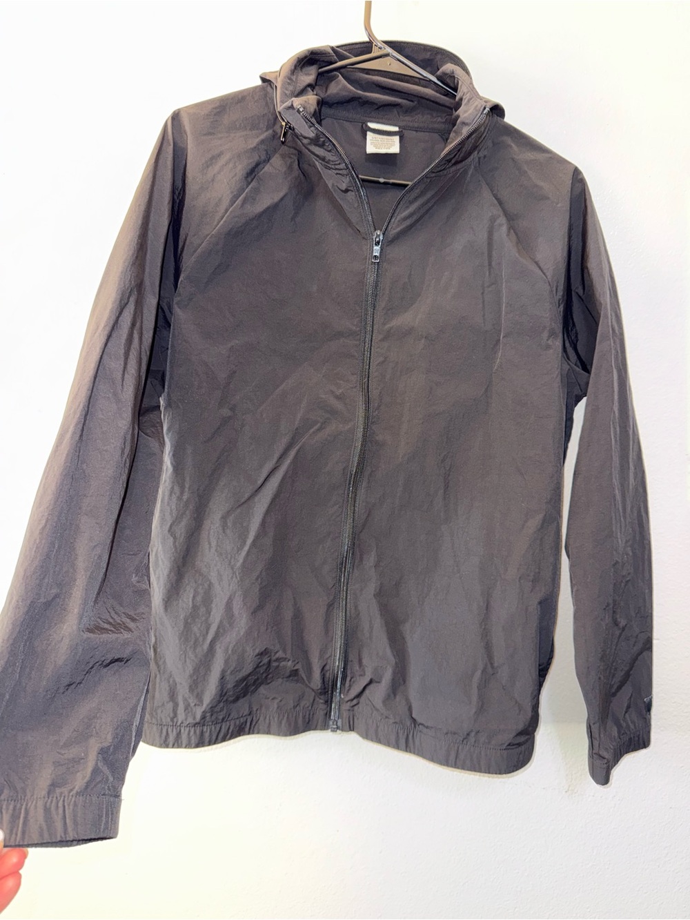 PINK Victoria's Secret Woman’s Black Hooded Windbreaker